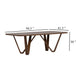 Niva Dining Table | 95" Rectangular | Walnut Brown Solid Rubberwood