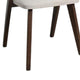 Vyva Dining Side Chair Set of 2 Ivory Seat Walnut Brown Rubberwood BM333705