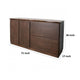 Vyva Sideboard Buffet Console | 2 Doors Drawers | Brown Solid Wood 71’’ BM333706