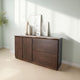 Vyva Sideboard Buffet Console | 2 Doors Drawers | Brown Solid Wood 71"