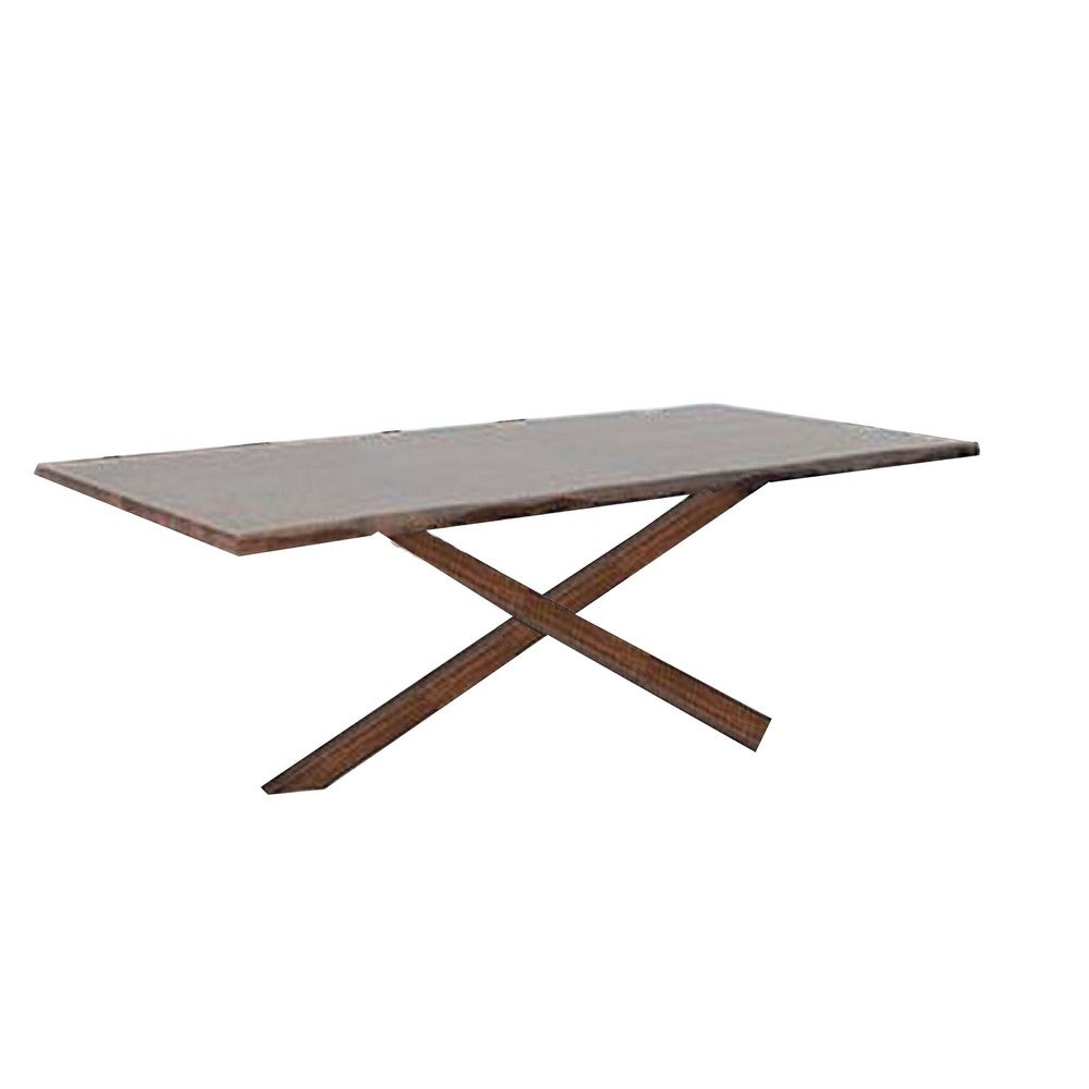 Vyva Dining Table | Triple Cut Live Edge | Walnut Brown Wood | 71"