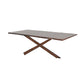 Vyva Dining Table | Triple Cut Live Edge | Walnut Brown Wood | 71"