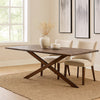 Vyva Dining Table | Triple Cut Live Edge | Walnut Brown Wood | 71"