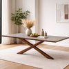 Vyva Dining Table | Triple Cut Live Edge | Walnut Brown Wood | 71"
