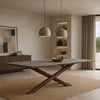 Vyva Dining Table | Triple Cut Live Edge | Walnut Brown Wood | 71"