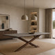 Vyva Dining Table | Triple Cut Live Edge | Walnut Brown Wood | 71"