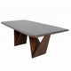 Rumy Dining Table | Diamond Profile Edges | Brown Solid Wood | 83’’ BM333708