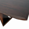 Rumy Dining Table | Diamond Profile Edges | Brown Solid Wood | 83"