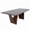 Rumy Dining Table | Diamond Profile Edges | Brown Solid Wood | 83"