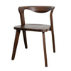 Rumy Dining Side Chair Set of 2 | Open Back | Walnut Brown Solid Wood BM333709