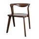 Rumy Dining Side Chair Set of 2 | Open Back | Walnut Brown Solid Wood BM333709
