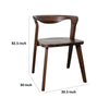 Rumy Dining Side Chair Set of 2 | Open Back | Walnut Brown Solid Wood BM333709
