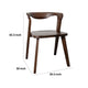 Rumy Dining Side Chair Set of 2 | Open Back | Walnut Brown Solid Wood BM333709