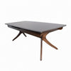 Viki 82-102’’ Dining Table | Curved Legs Extendable Brown Solid Wood BM333711