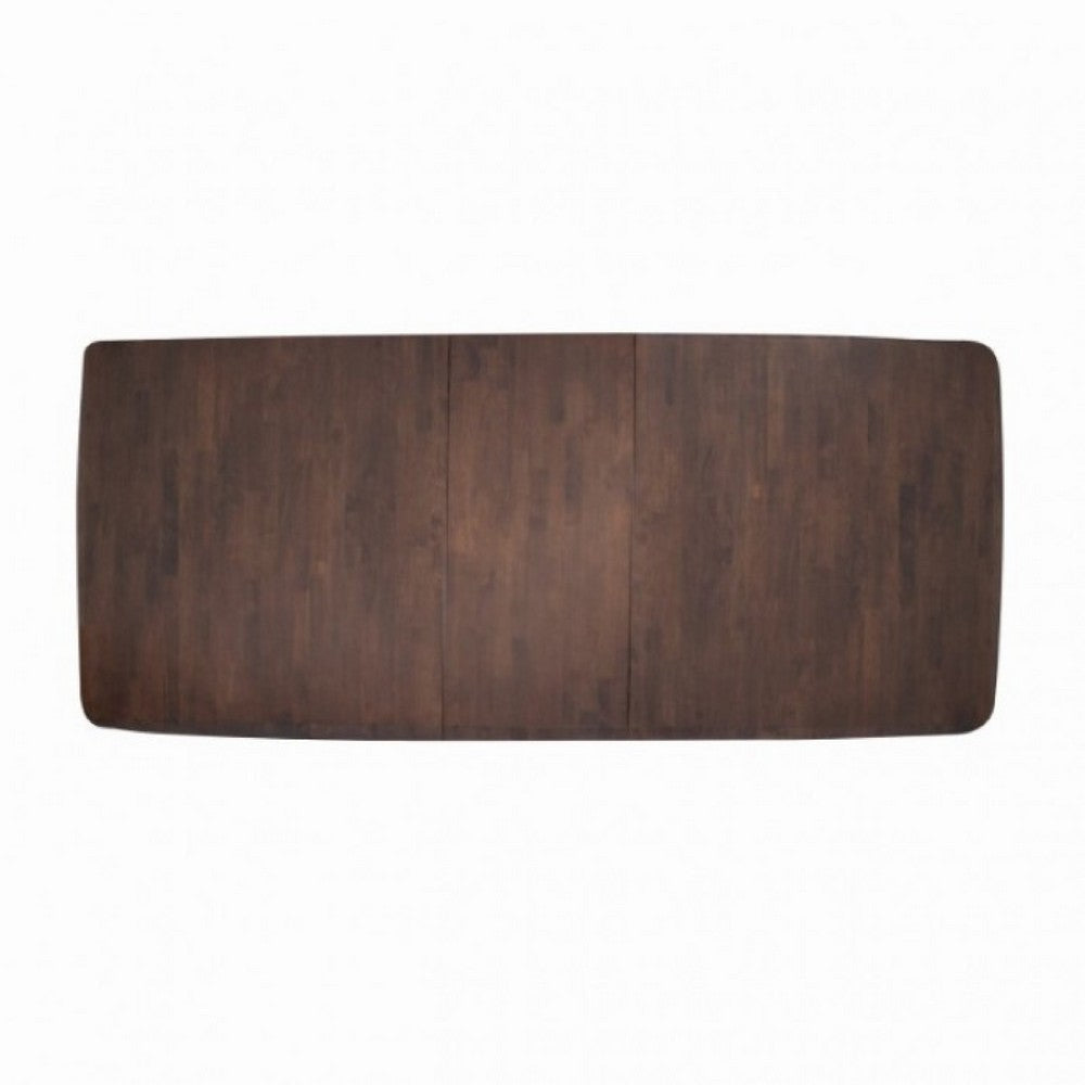 Viki 82-102’’ Dining Table | Curved Legs Extendable Brown Solid Wood BM333711