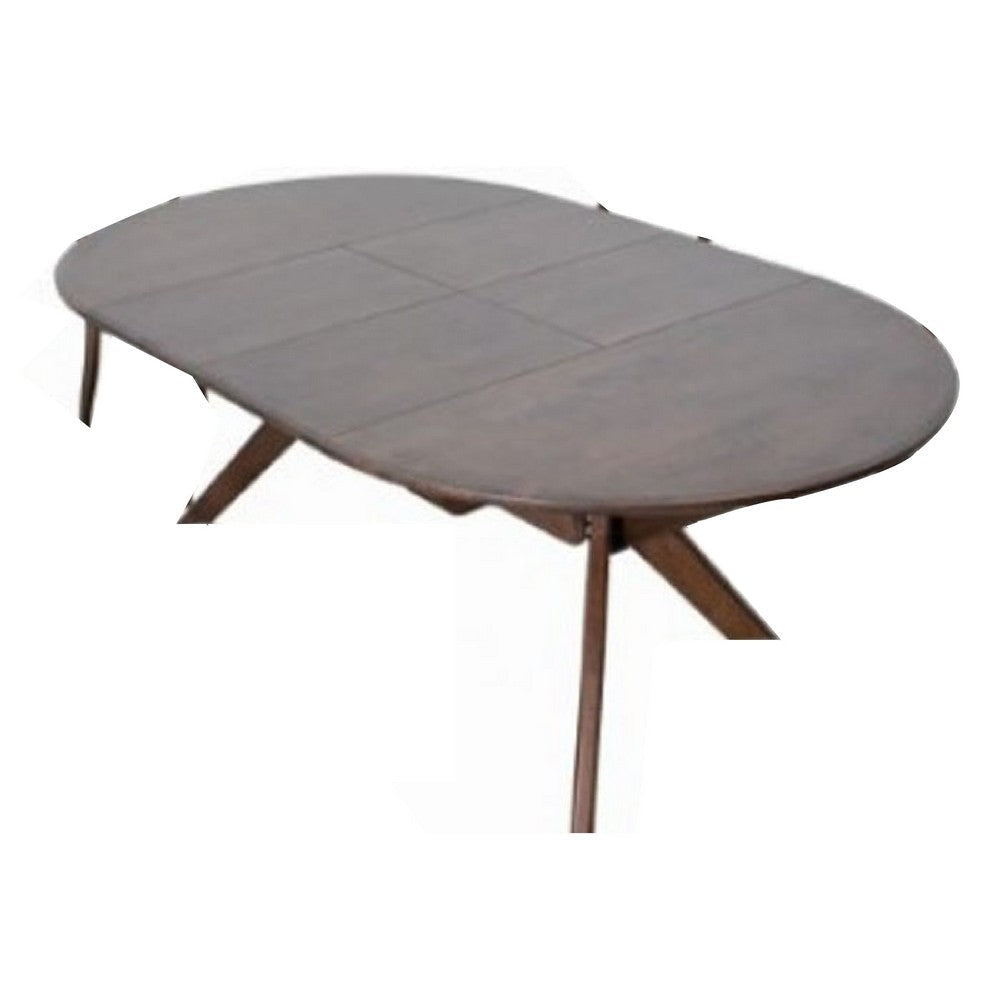 Mikie 47-79" Dining Table | Extendable Brown Full Solid Wood Top