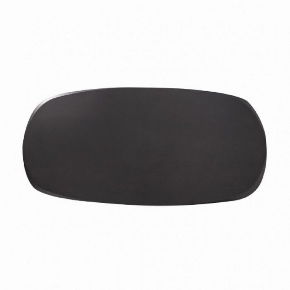 Ziva Dining Table | 3D Cut Edge | Black Solid Wood 83’’ Rectangular BM333713