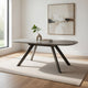 Ziva Dining Table | 3D Cut Edge | Black Solid Wood 83" Rectangular