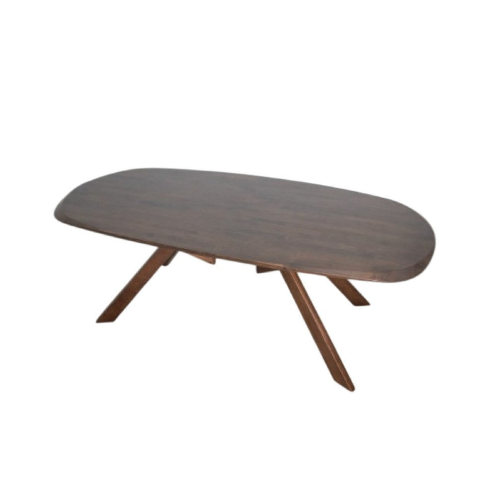 Ziva Dining Table | 3D Edges | Brown Full Solid Wood 83’’ Rectangular BM333714