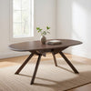 Ziva Dining Table | 3D Edges | Brown Full Solid Wood 83" Rectangular