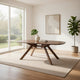 Ziva Dining Table | 3D Edges | Brown Full Solid Wood 83" Rectangular