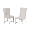 Diaz Dining Side Chair Set of 2 | Tapered Legs Light Gray Poplar Wood
