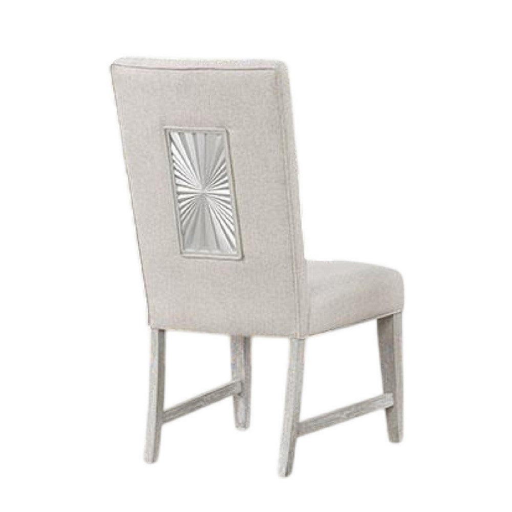 Diaz Dining Side Chair Set of 2 | Tapered Legs Light Gray Poplar Wood BM333715