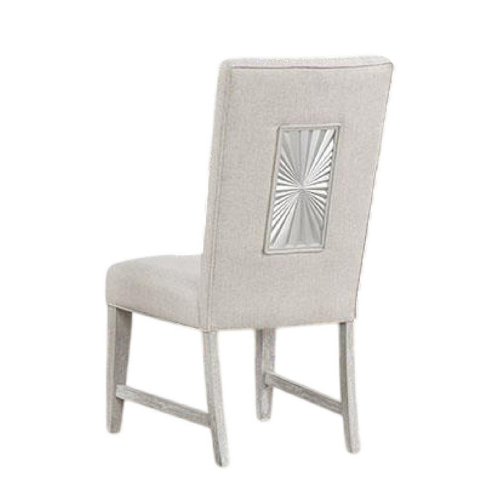 Diaz Dining Side Chair Set of 2 | Tapered Legs Light Gray Poplar Wood BM333715