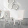 Diaz Dining Side Chair Set of 2 | Tapered Legs Light Gray Poplar Wood BM333715