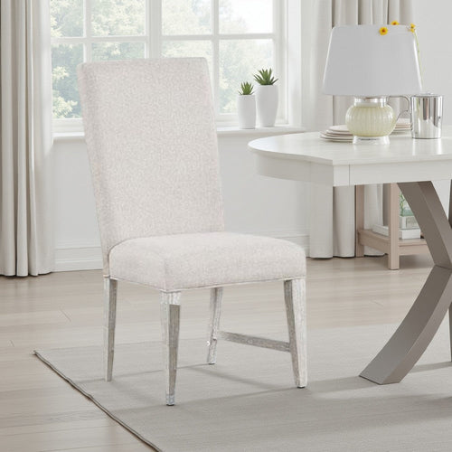 Diaz Dining Side Chair Set of 2 | Tapered Legs Light Gray Poplar Wood