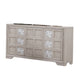 Diaz Sideboard Buffet Console | 3 Doors | Sunburst Pattern Light Gray BM333716