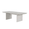 Diaz 72-90" Extendable Dining Table | Glass Accents | Light Gray Wood