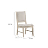 Rozie Dining Side Chair Set of 2 | Tapered Legs Light Oak Poplar Wood BM333718