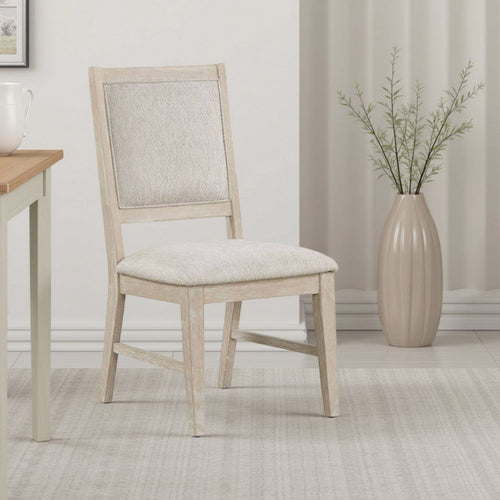 Rozie Dining Side Chair Set of 2 | Tapered Legs Light Oak Poplar Wood