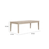 Rozie 72-90" Extendable Dining Table | Farmhouse Light Oak Brown