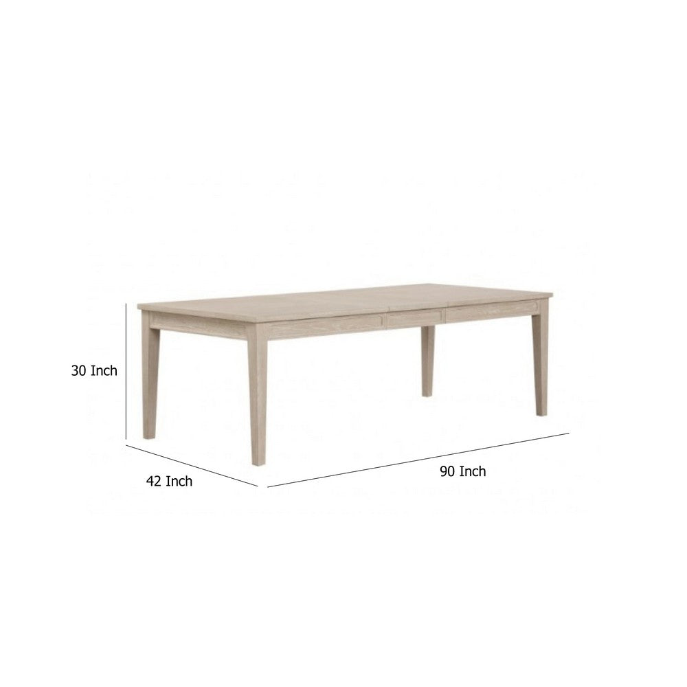 Rozie 72-90" Extendable Dining Table | Farmhouse Light Oak Brown