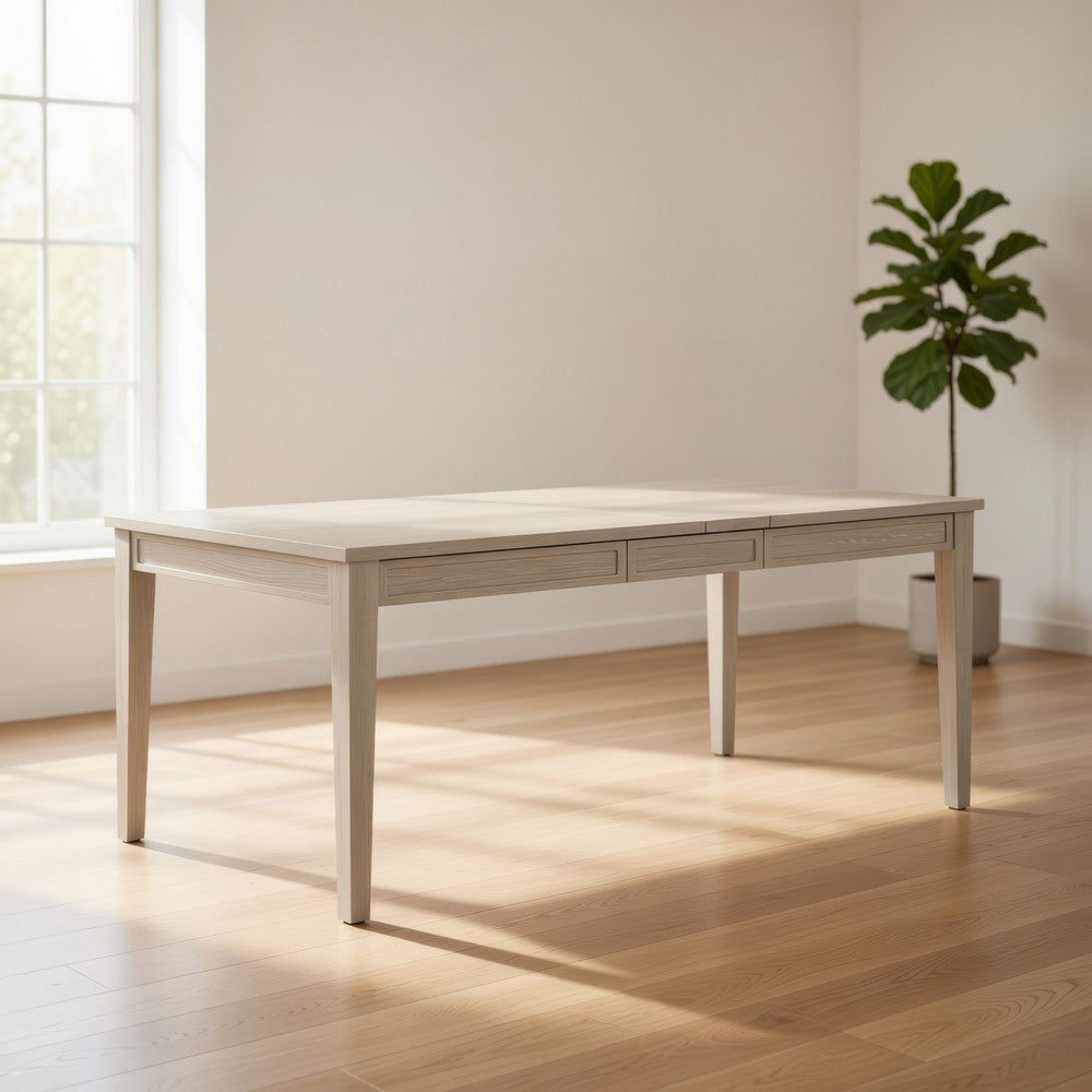 Rozie 72-90" Extendable Dining Table | Farmhouse Light Oak Brown