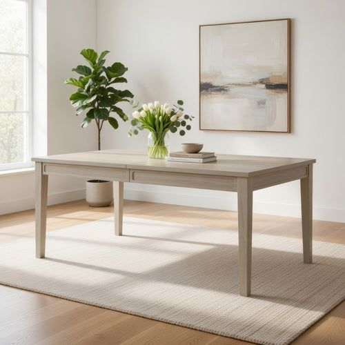 Rozie 72-90" Extendable Dining Table | Farmhouse Light Oak Brown