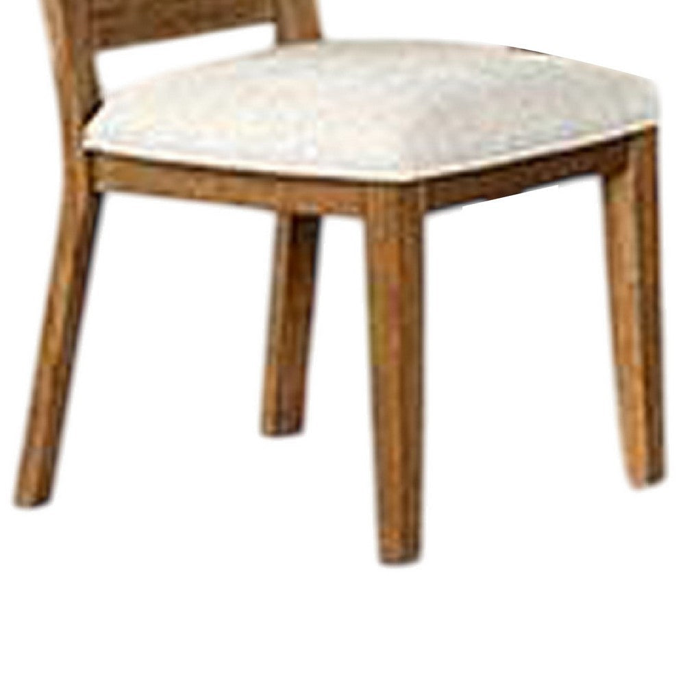 Zivy Dining Side Chair Set of 2 | Hourglass Back | Rustic Brown Wood BM333721