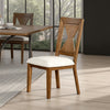 Zivy Dining Side Chair Set of 2 | Hourglass Back | Rustic Brown Wood BM333721