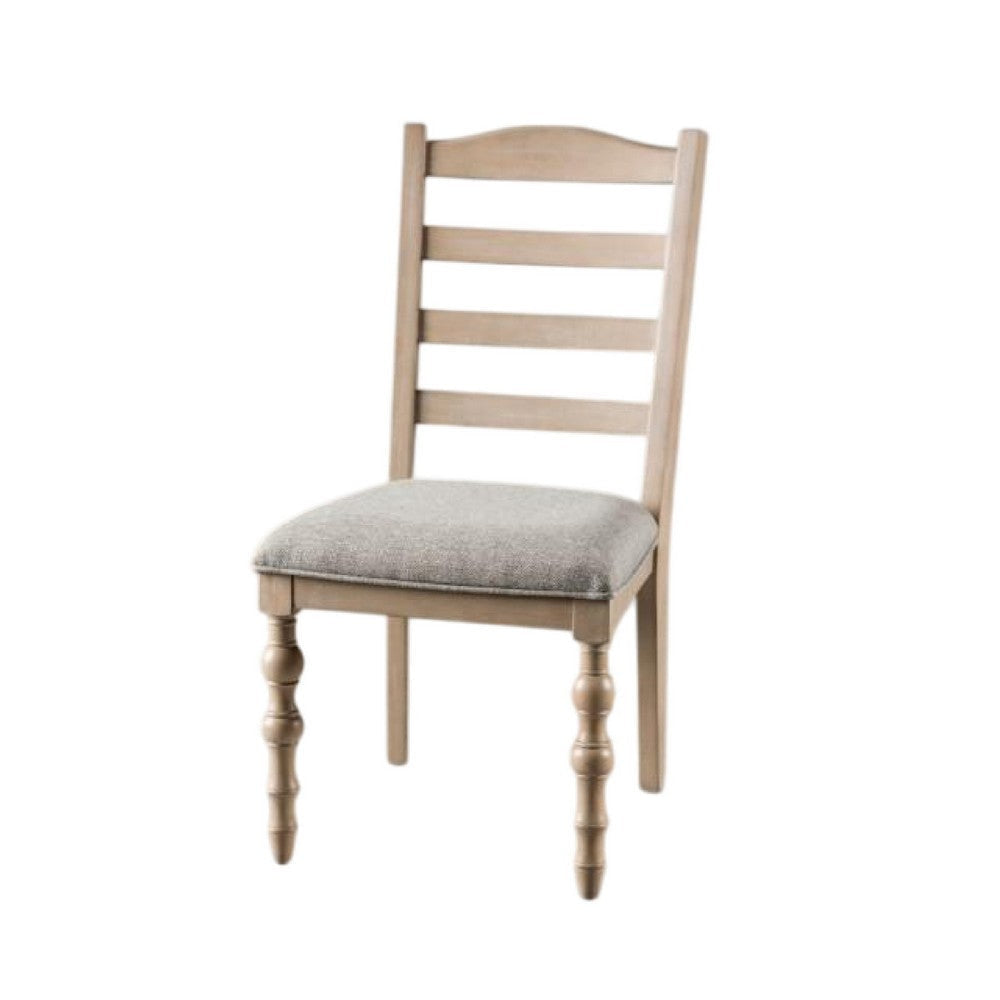 Cherie Dining Chair Set of 2 | Turned Legs | Light Brown Solid Wood BM333722