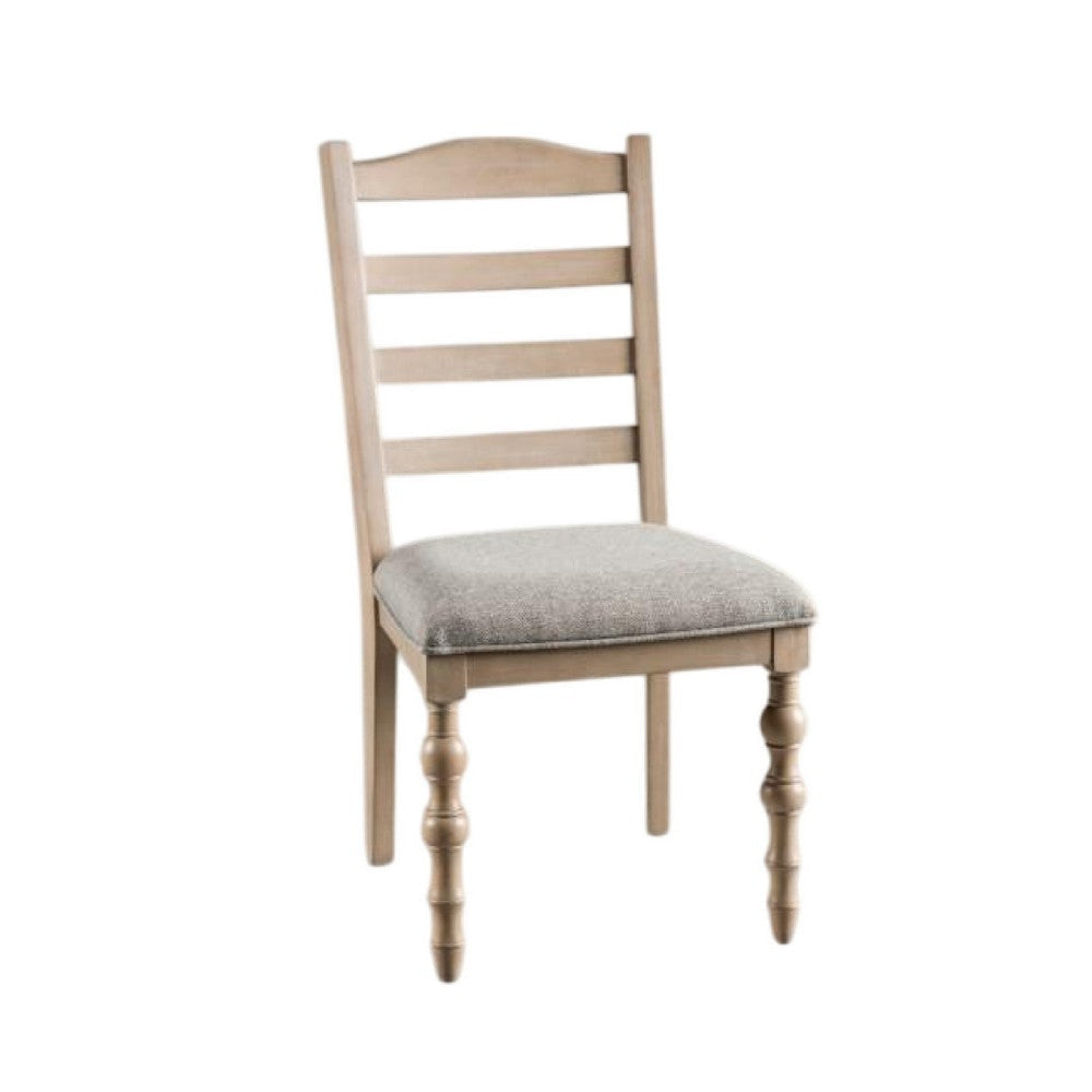 Cherie Dining Chair Set of 2 | Turned Legs | Light Brown Solid Wood