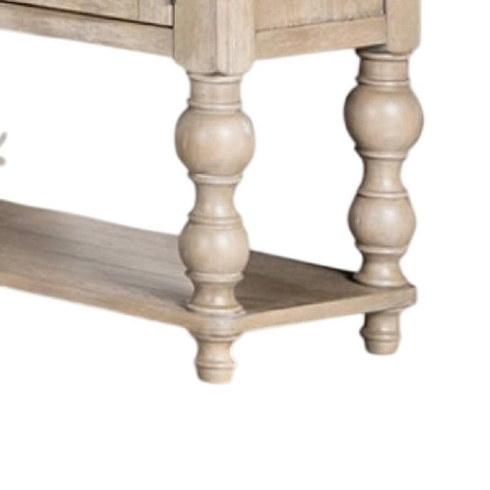 Cherie Sideboard Buffet Console | 2 Drawers Doors | Light Brown | 60"