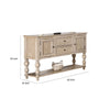 Cherie Sideboard Buffet Console | 2 Drawers Doors | Light Brown | 60"