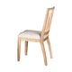Lucas Dining Side Chair Set of 2 | Slatted Back | Natural Brown Wood BM333725