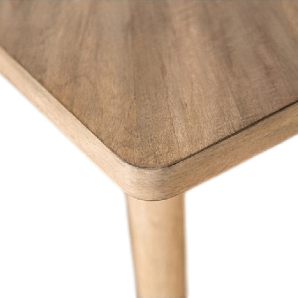 Lucas Dining Table | Rectangular Natural Brown | Solid Wood | 68"