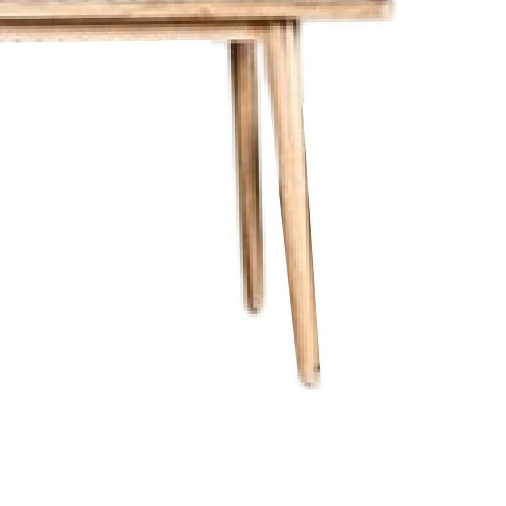 Lucas Dining Table | Rectangular Natural Brown | Solid Wood | 68"