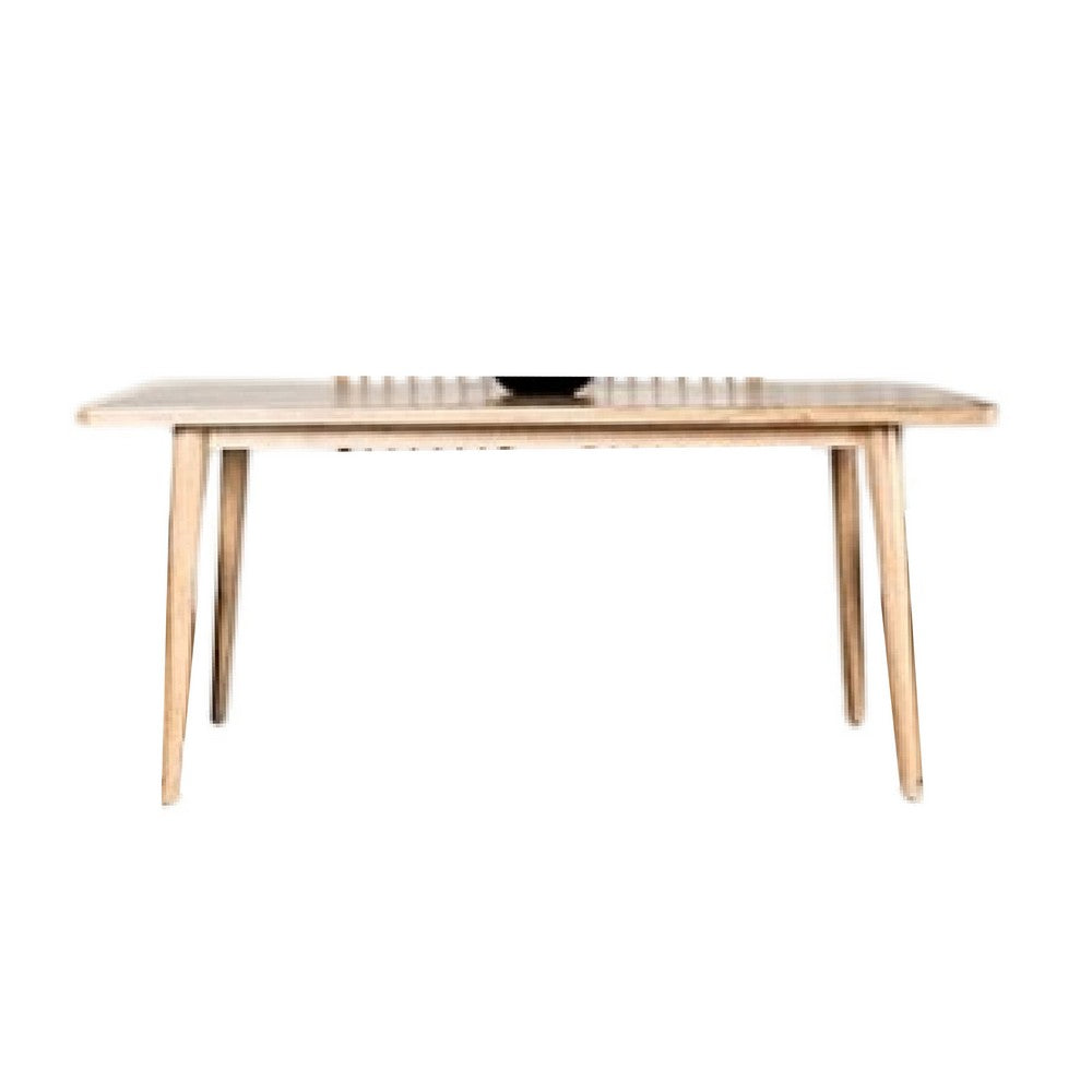 Lucas Dining Table | Rectangular Natural Brown | Solid Wood | 68"