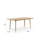 Lucas Dining Table | Rectangular Natural Brown | Solid Wood | 68"