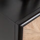 Lucas Sideboard Buffet Console | 4 Doors | Black Brown Wood | 72"